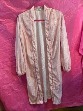 Light Pink Women's Open-Front Satin Cardigan